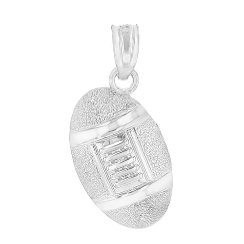 Football Pendant in Sterling Silver