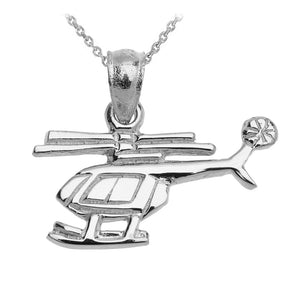 Helicopter Pendant in Sterling Silver