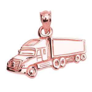 Big Rig Truck Driver Pendant in Gold
