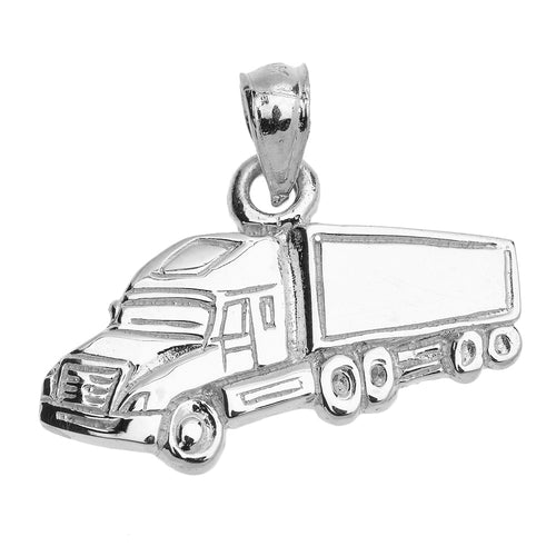 Big Rig Truck Driver Pendant in Sterling Silver