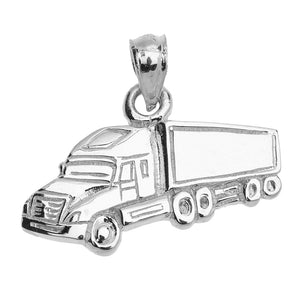 Big Rig Truck Driver Pendant in Sterling Silver