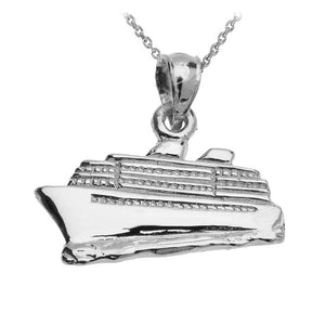Cruise Ship Pendant in Sterling Silver