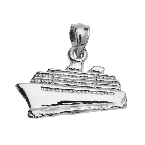 Cruise Ship Pendant in Sterling Silver