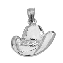 Load image into Gallery viewer, Cowboy Hat Pendant in Sterling Silver
