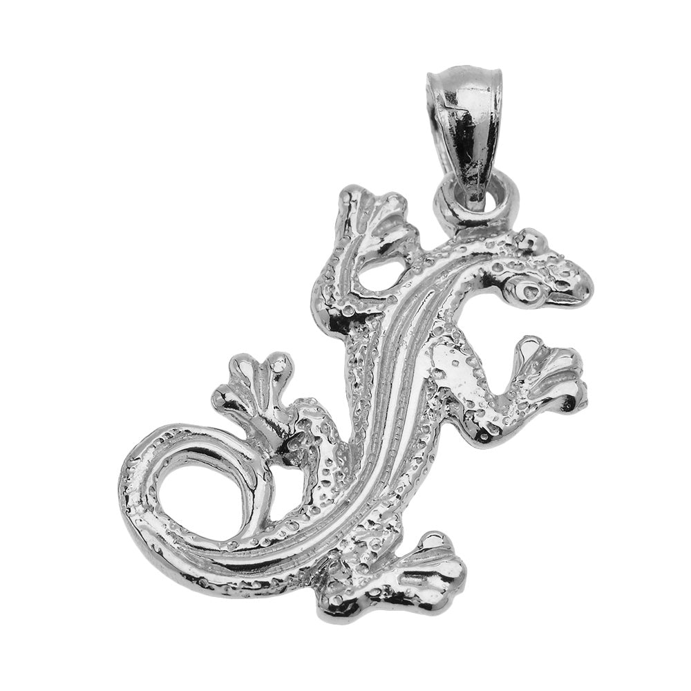 Lizard Reptile Pendant in Sterling Silver