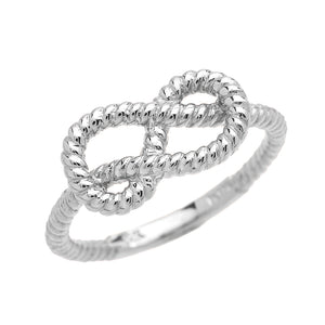 Twisted Style Rope Band Love Knot Promise Ring in Sterling Silver - solid gold, solid gold jewelry, handmade solid gold jewelry, handmade jewelry, handmade designer jewelry, solid gold handmade designer jewelry, chic jewelry, trendy jewelry, trending jewelry, jewelry that's trending, handmade chic jewelry, handmade trendy jewelry, mod-chic jewelry, handmade mod-chic jewelry, designer jewelry, chic designer jewelry, handmade designer, affordable jewelry