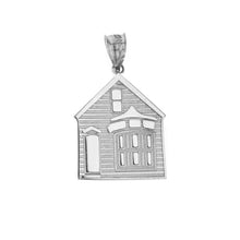 Load image into Gallery viewer, My House is a Home Pendant in Sterling Silver - solid gold, solid gold jewelry, handmade solid gold jewelry, handmade jewelry, handmade designer jewelry, solid gold handmade designer jewelry, chic jewelry, trendy jewelry, trending jewelry, jewelry that&#39;s trending, handmade chic jewelry, handmade trendy jewelry, mod-chic jewelry, handmade mod-chic jewelry, designer jewelry, chic designer jewelry, handmade designer, affordable jewelry