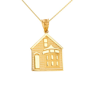 My House is a Home Pendant in Gold - solid gold, solid gold jewelry, handmade solid gold jewelry, handmade jewelry, handmade designer jewelry, solid gold handmade designer jewelry, chic jewelry, trendy jewelry, trending jewelry, jewelry that's trending, handmade chic jewelry, handmade trendy jewelry, mod-chic jewelry, handmade mod-chic jewelry, designer jewelry, chic designer jewelry, handmade designer, affordable jewelry