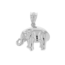 Load image into Gallery viewer, Lucky Elephant Animal Pendant in Sterling Silver - solid gold, solid gold jewelry, handmade solid gold jewelry, handmade jewelry, handmade designer jewelry, solid gold handmade designer jewelry, chic jewelry, trendy jewelry, trending jewelry, jewelry that&#39;s trending, handmade chic jewelry, handmade trendy jewelry, mod-chic jewelry, handmade mod-chic jewelry, designer jewelry, chic designer jewelry, handmade designer