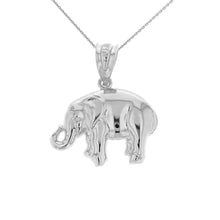Load image into Gallery viewer, Lucky Elephant Animal Pendant in Gold - solid gold, solid gold jewelry, handmade solid gold jewelry, handmade jewelry, handmade designer jewelry, solid gold handmade designer jewelry, chic jewelry, trendy jewelry, trending jewelry, jewelry that&#39;s trending, handmade chic jewelry, handmade trendy jewelry, mod-chic jewelry, handmade mod-chic jewelry, designer jewelry, chic designer jewelry, handmade designer
