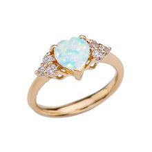 Load image into Gallery viewer, Heart Shaped Birthstone Ring in Gold - solid gold, solid gold jewelry, handmade solid gold jewelry, handmade jewelry, handmade designer jewelry, solid gold handmade designer jewelry, chic jewelry, trendy jewelry, trending jewelry, jewelry that&#39;s trending, handmade chic jewelry, handmade trendy jewelry, mod-chic jewelry, handmade mod-chic jewelry, designer jewelry, chic designer jewelry, handmade designer