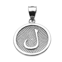Load image into Gallery viewer, Arabic Farsi Initial Alphabet Charm Pendant in Sterling Silver