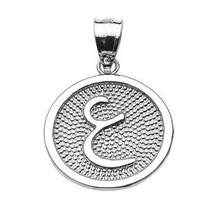 Arabic Farsi Initial Alphabet Charm Pendant in Sterling Silver