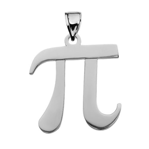 Pi Symbol Math Teacher Pendant in Sterling Silver
