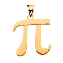 Load image into Gallery viewer, Pi Symbol Math Teacher Pendant in Gold