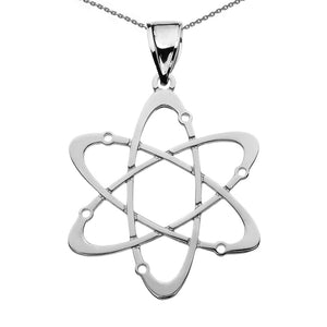 Carbon Atom Science Pendant in Sterling Silver