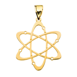Carbon Atom Science Pendant in Gold