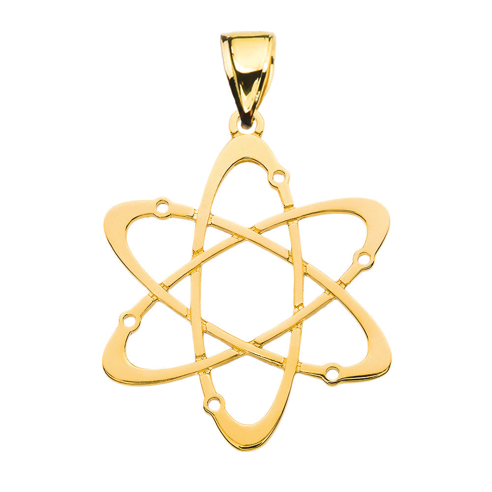 Carbon Atom Science Pendant in Gold