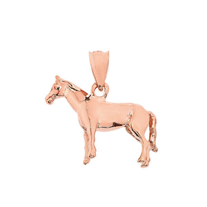 Pony Horse Bracelet Charm or Pendant and Necklace in Gold