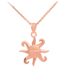 Load image into Gallery viewer, Smiling Sun Pendant in Gold