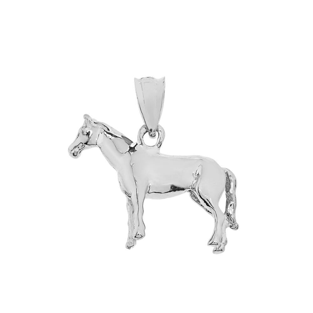 Pony Horse Bracelet Charm or Pendant and Necklace in Sterling Silver