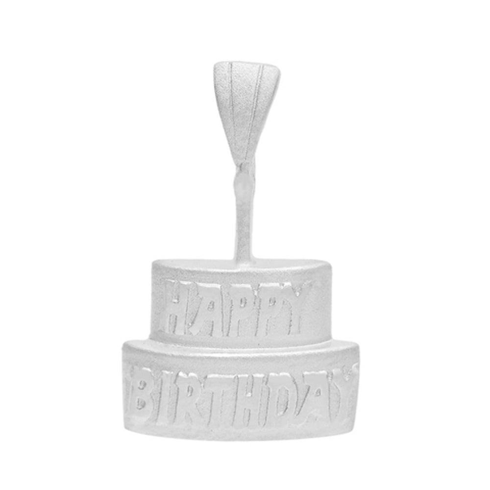 Birthday Cake Pendant in Sterling Silver