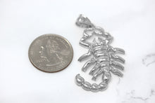 Load image into Gallery viewer, Large Scorpio Zodiac Scorpion Pendant in Sterling Silver