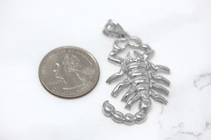 Large Scorpio Zodiac Scorpion Pendant in Sterling Silver