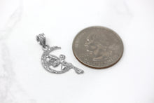 Load image into Gallery viewer, Tinkerbell Fairy Tale on The Moon Charm Pendant and Necklace in Sterling Silver