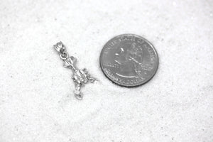 Crab Cancer Zodiac June July Charm Pendant and Necklace in Sterling Silver
