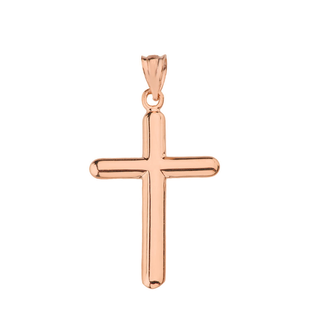 Simple Solid Gold Cross Pendant in Gold – CaliRoseJewelry