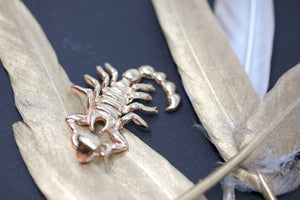 Large Scorpio Zodiac Scorpion Pendant in Gold