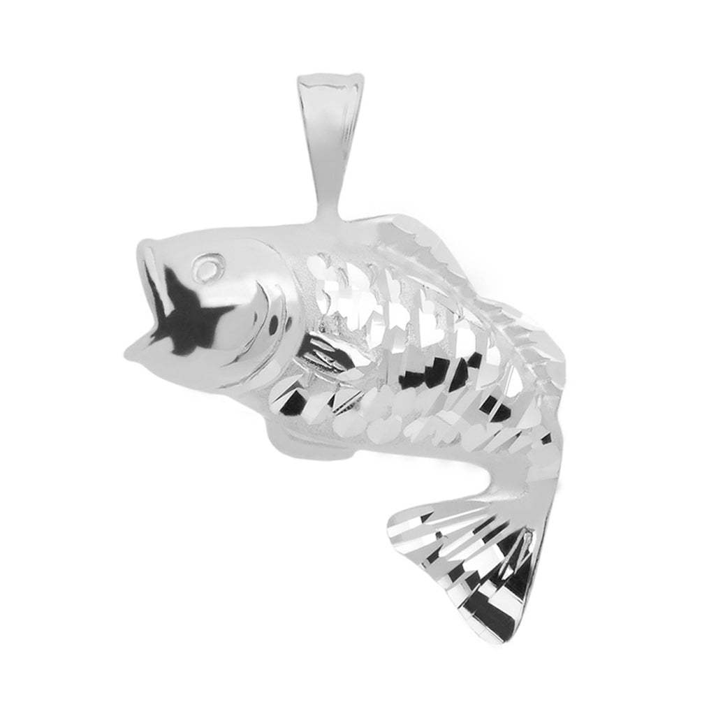 Tropical Fish Pendant In Sterling Silver