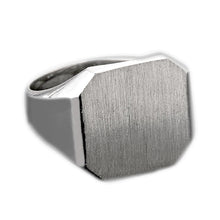 Load image into Gallery viewer, Mens Large Square Signet Ring in Gold - solid gold, solid gold jewelry, handmade solid gold jewelry, handmade jewelry, handmade designer jewelry, solid gold handmade designer jewelry, chic jewelry, trendy jewelry, trending jewelry, jewelry that&#39;s trending, handmade chic jewelry, handmade trendy jewelry, mod-chic jewelry, handmade mod-chic jewelry, designer jewelry, chic designer jewelry, handmade designer