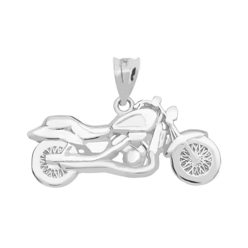 Motorcycle Pendant in Sterling Silver