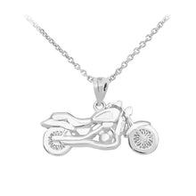 Load image into Gallery viewer, Motorcycle Pendant in Sterling Silver