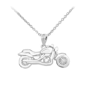 Motorcycle Pendant in Sterling Silver