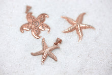 Load image into Gallery viewer, Sparkling Starfish Beach Charm Pendant and Necklace in Gold