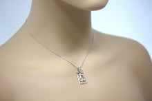 Load image into Gallery viewer, Handmade Musical Note Treble Clef Charm Keychain Pendant and Necklace in Sterling Silver