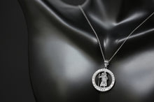 Load image into Gallery viewer, Round Saint Christopher Charm Pendant and Necklace in Gold