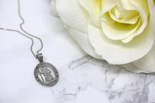 Load image into Gallery viewer, Saint Christopher Charm Pendant and Necklace in Sterling Silver