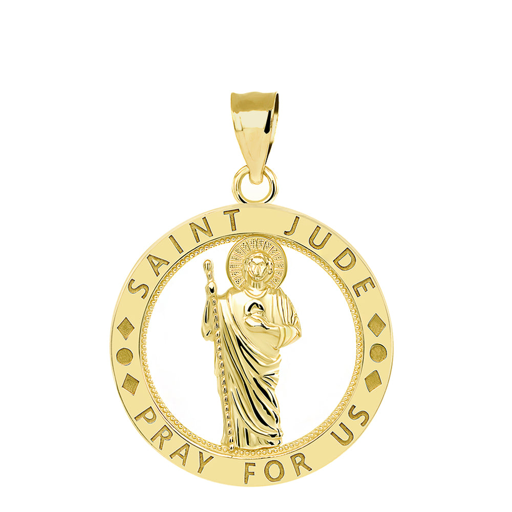 Santa Muerte 316L stainless steel Pendants Necklace Making Genuine Gold  color San Judas Tadeo Jewelry Findings - AliExpress