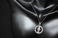Load image into Gallery viewer, Saint Jude Pray for Us Charm Pendant and Necklace in Sterling Silver